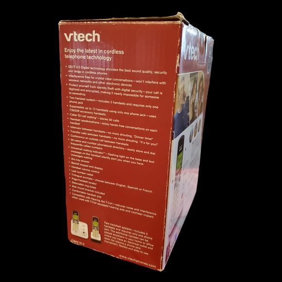 NIB Vtech Expandable 2-Handset Cordless Phone System - Picture 2 of 4